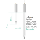 Non-aqueous Silver / Silver Ion Refillable Reference Electrode - 6 mm dia.