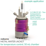 Metal Water Jacket for Temperature Control, 50 mL chamber