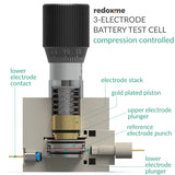 Three Electrode Battery Test Cell – compression controlled
