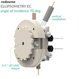 Ellipsometry EC - Ellipsometry Electrochemical Cell, angle of incidence 70 deg