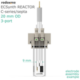 Electrosynthesis Reactor C-series/septa, 20 mm OD, 3-port
