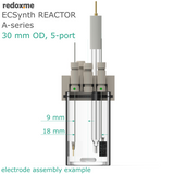 Electrosynthesis Reactor A-series, 30 mm OD, 5-port