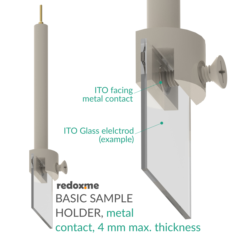 Basic Sample Holder - metal contact, 4 mm max. thickness
