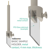 Basic Sample Holder - metal contact, 4 mm max. thickness