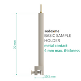 Basic Sample Holder - metal contact, 4 mm max. thickness