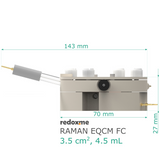 Raman EQCM FC 3.5 cm2, 4.5 mL – Raman Electrochemical Quartz Crystal Microbalance Flow Cell Flow Cell