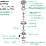 Raman Three-Electrode Battery Cell – compression controlled