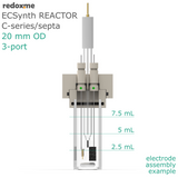 Electrosynthesis Reactor C-series/septa, 20 mm OD, 3-port