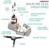HCA FC PEC 15 mL single-sided - Hook Clamp Assembled Front Contact Photo-electrochemical Cell