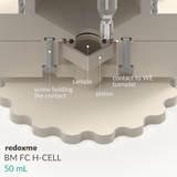 BM FC H-CELL 50 mL - Bottom Mount Front Contact Electrochemical H-Cell 50 mL