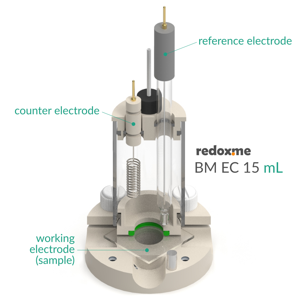 BM EC 15 mL - Bottom Mount Electrochemical Cell