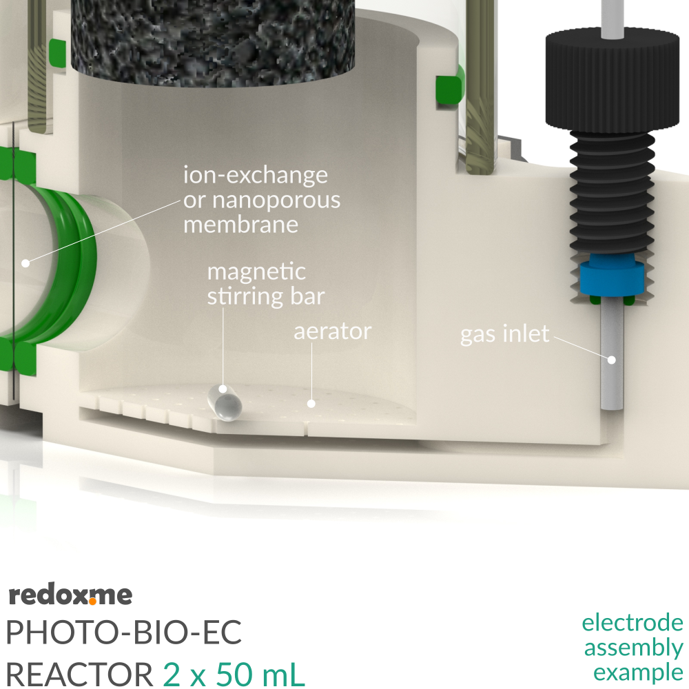 Photo-Bio-EC Reactor - Photo-bioelectrochemical reactor 2 x 50 mL