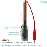 Counter Electrode Holder - membrane separation, 6 mm dia. electrodes