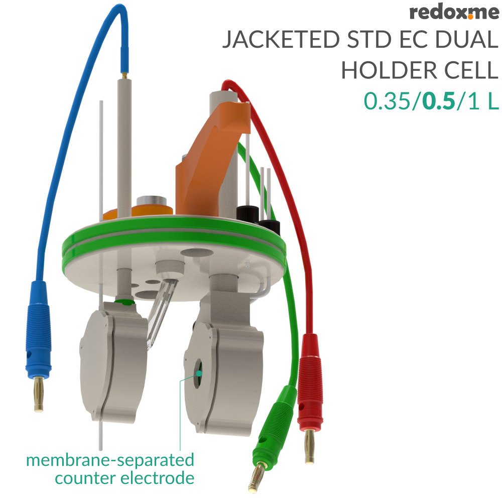 Jacketed Standard Electrochemical Dual Holder Cell