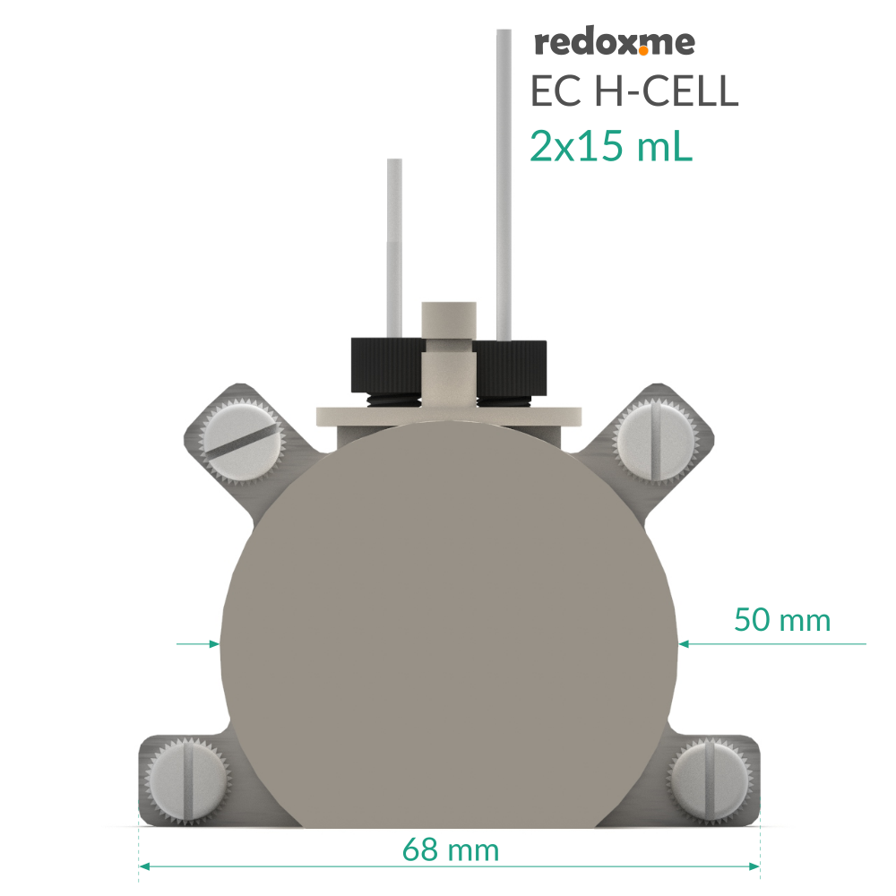EC H-Cell 2x15 mL- Screw Mount Electrochemical H-Cell