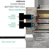 Three Electrode Battery Test Cell – force monitoring