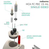 HCA FC PEC 15 mL single-sided - Hook Clamp Assembled Front Contact Photo-electrochemical Cell