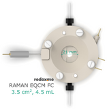 Raman EQCM FC 3.5 cm2, 4.5 mL – Raman Electrochemical Quartz Crystal Microbalance Flow Cell Flow Cell