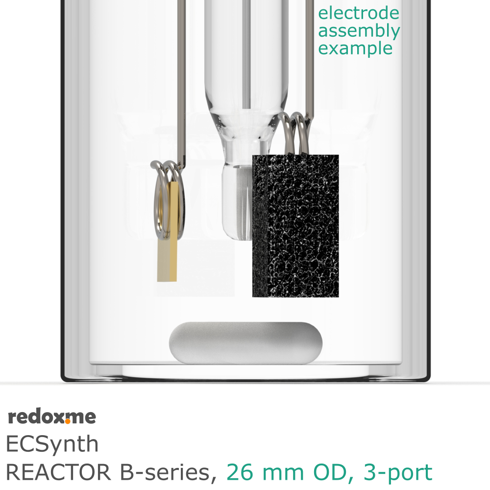 Electrosynthesis Reactor B-series, 26 mm OD, 3-port