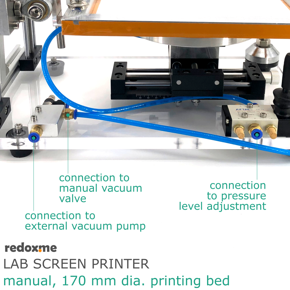 Laboratory Screen Printer - manual, 170 mm dia. printing bed