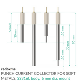 Punch Current Collector for Soft Metals - SS316L, 6 mm dia. mount