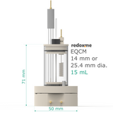 EQCM 14 mm or 25.4 mm dia., 15 mL - Electrochemical Quartz Crystal Microbalance cell