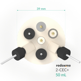 2-CEC+ 50 mL - Two-compartment Electrochemical Cell with additional inlet/outlet