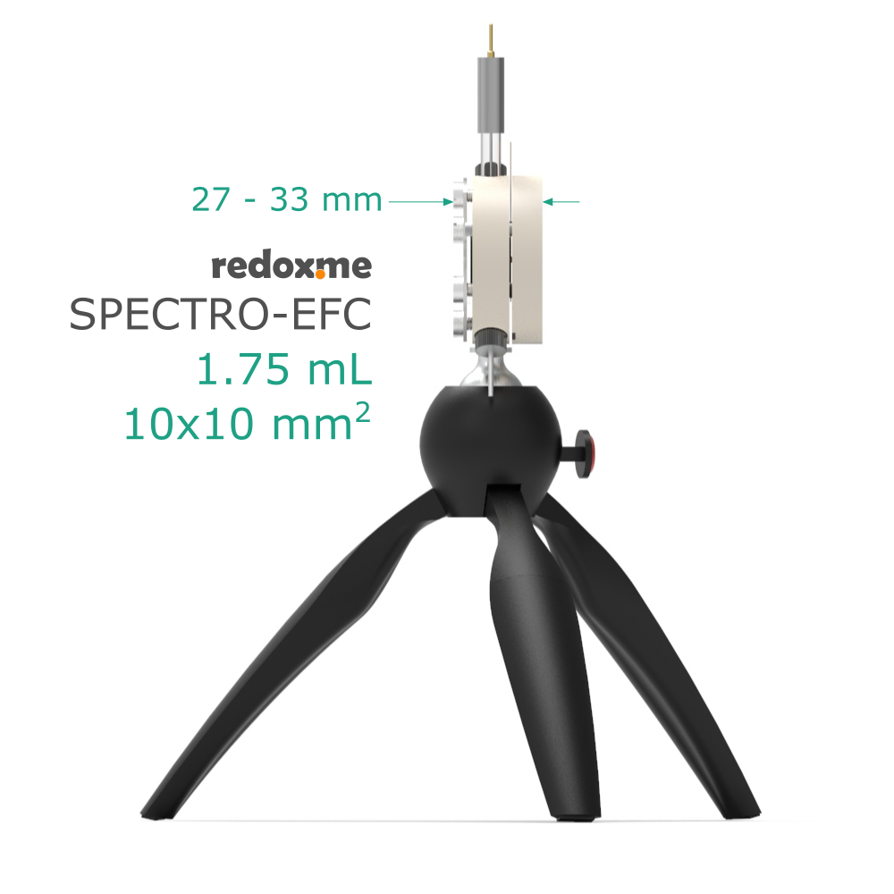 Spectro-EFC 1.75 mL, 10x10 mm2 - Spectro-Electrochemical Flow Cell
