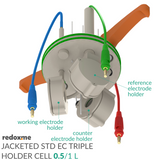 Jacketed Standard Electrochemical Triple Holder Cell