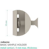 Basic Sample Holder - metal contact, 4 mm max. thickness