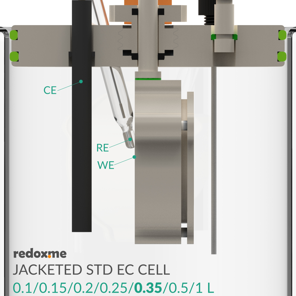 Jacketed Standard Electrochemical Cell