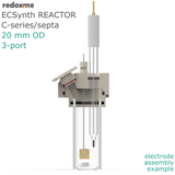 Electrosynthesis Reactor C-series/septa, 20 mm OD, 3-port