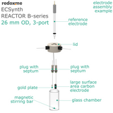 Electrosynthesis Reactor B-series, 26 mm OD, 3-port