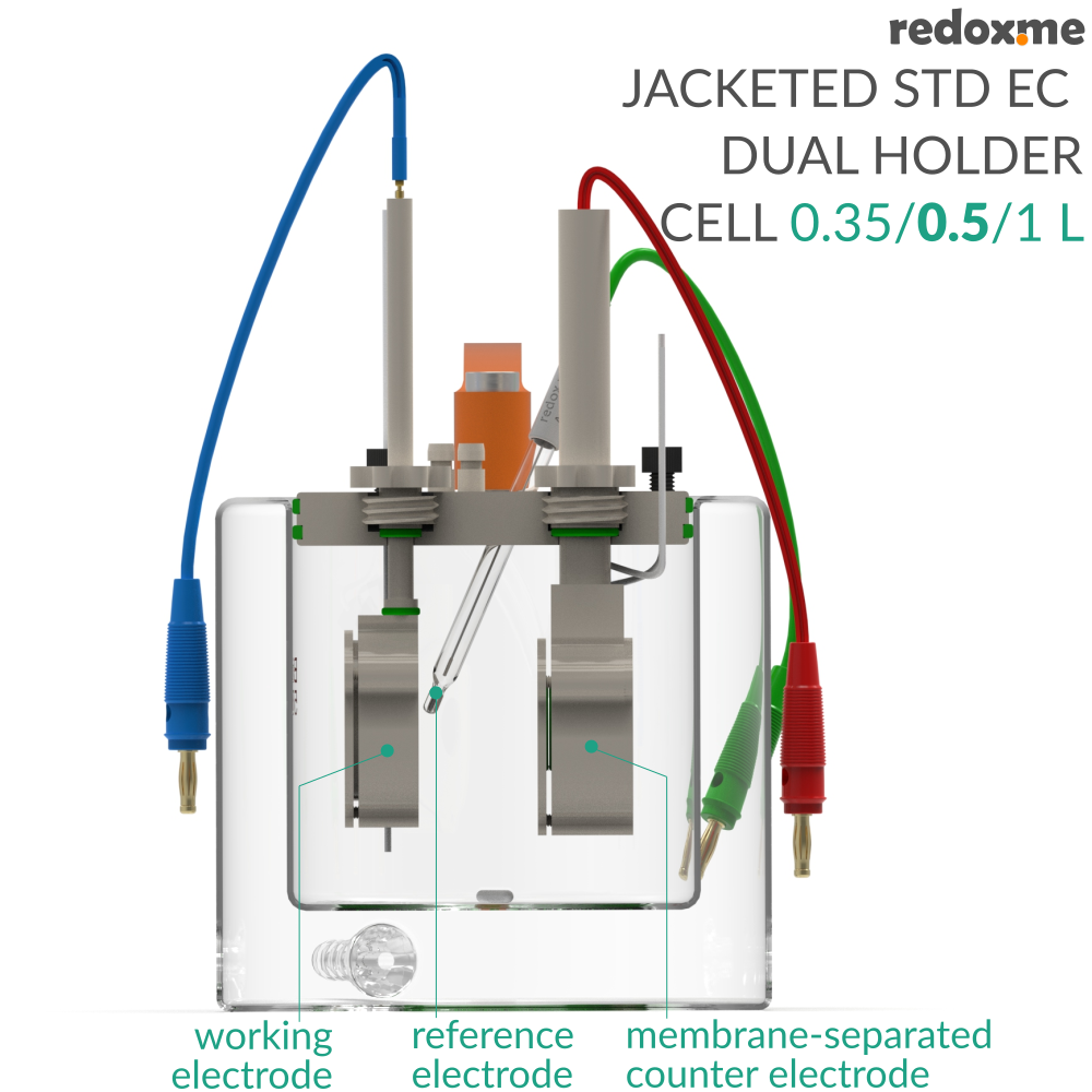 Jacketed Standard Electrochemical Dual Holder Cell