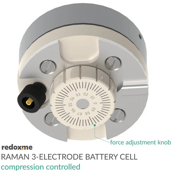 Raman Three-Electrode Battery Cell – compression controlled