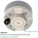 Raman Three-Electrode Battery Cell – compression controlled