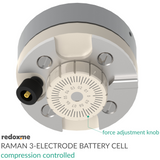 Raman Three-Electrode Battery Cell – compression controlled