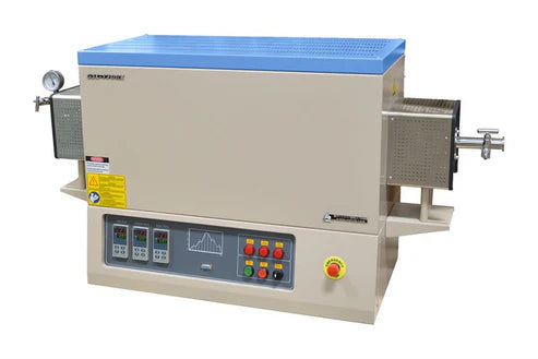 Forno tubolare in allumina a tre zone con flange sotto vuoto* (60, 80 o 100 mm OD. 1700C max.) - GSL-1700X-60-III