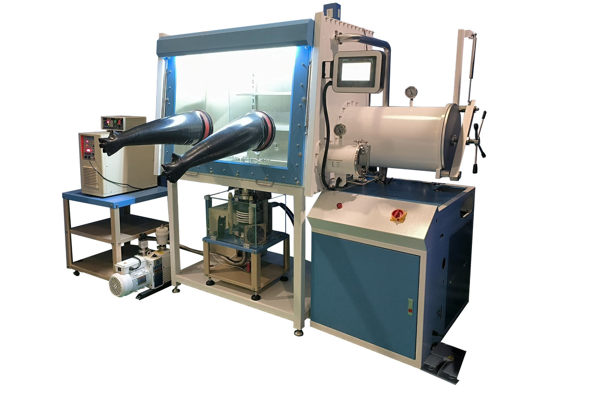 2000ºC Max. Induction Melting System in Glove Box with O2 & H2O < 1 ppm - IMCS-1700GB - Thasar Store