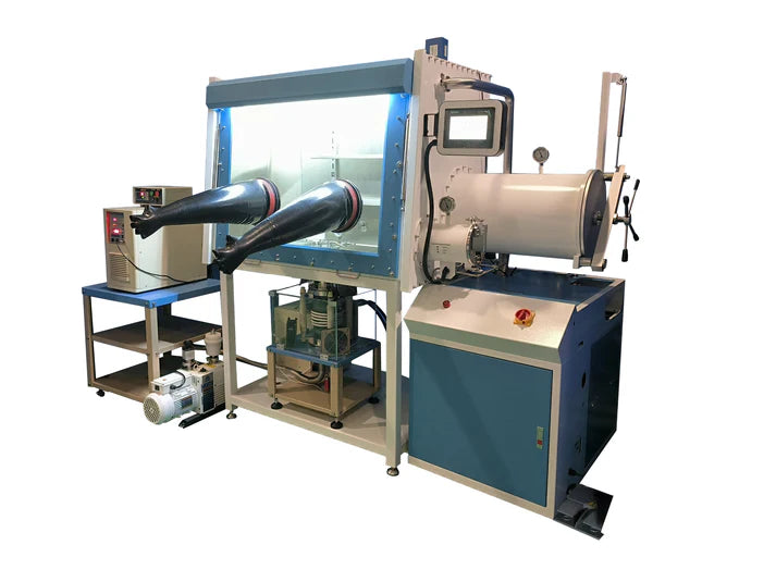 2000ºC Max. Induction Melting System in Glove Box with O2 & H2O < 1 ppm - IMCS-1700GB - Thasar S.r.l.