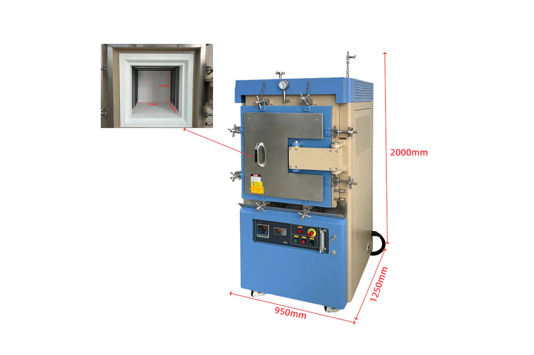 1700ºC max. Forno a muffola con controllo dell'atmosfera da pavimento (16 "x16 "x20" 80 L) - KSL-1700X-AC-80