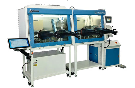 Automated Dual Furnace in Dual Chamber Glovebox from 500°C to 1700°C - KSL-AM-GB2 - Thasar Store