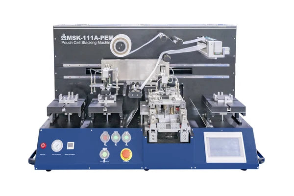 3 in 1 Large Automatic Stacking Machine for Both Liquid & Solid Pouch Cells (Max.200 mm L x 150 mm W) - MSK-111A-PEM