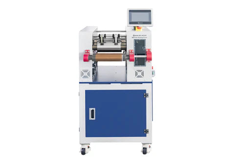 Pressa per laminazione a caldo R2R con velocità asincrona per la produzione di elettrodi a secco (max. 200 mm W, 8T, 200 °C) - MSK-BPC-DF200