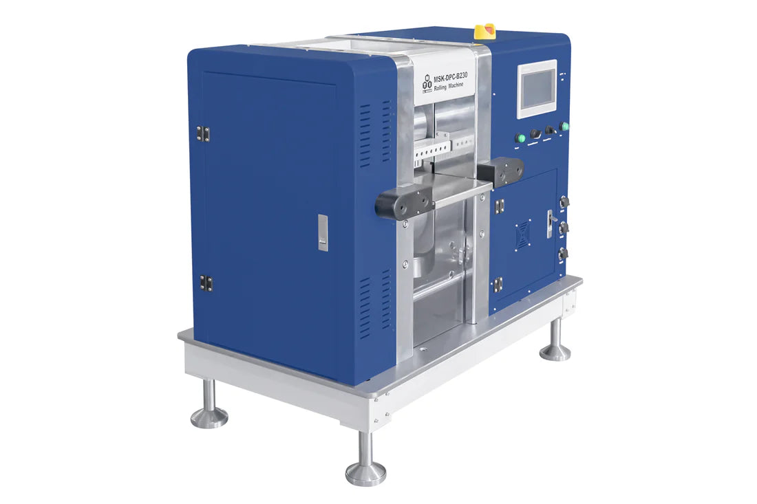 80T Max. Laminatoio a pressione controllata (220 mm L x 230 mm Dia.) per elettrodi di batterie-MSK-DPC-B230