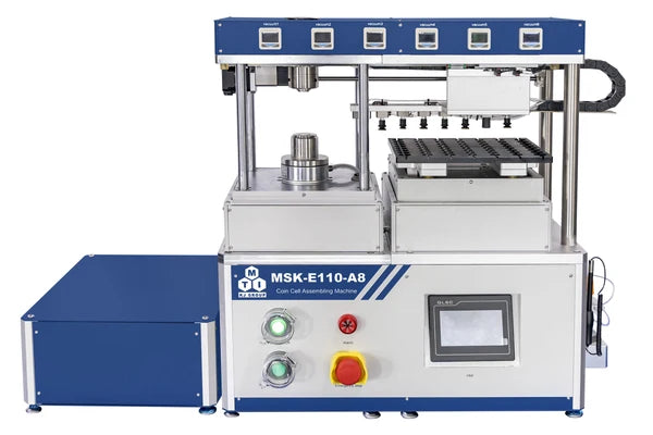 8-Channel Automatic Coin Cell Assembling Machine (Glovebox-Compatible) - MSK-E110-A8