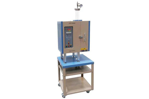 Forno verticale a tubo diviso con tubo al quarzo da 80 mm e flange sottovuoto SS - OTF-1200X-VT-80