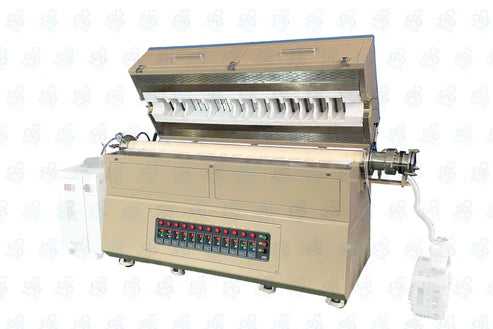 1700°C Forno a tubo diviso a 12 zone con tubo in allumina Ø100 mm × 1800 mm L - OTF1700X12Z