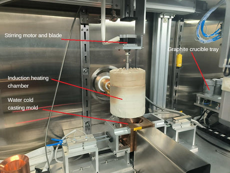 10 Crucibles Automatic Induction Melting and Casting System with Stirring Function up to 2000ºC - SPG50K25AB-GB - Thasar Store