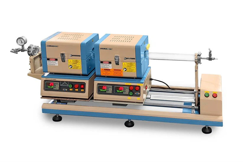 1200°C Max. Automatic Sliding Dual Furnace (Ø50mm) for TMDs Growth - OTF-1200X-50-DFSL